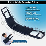 Transfer Sling Senior Home Care, Lift Assist Belt Device For Elderly With Gait Support Transfer Board, Wheelchair Body Lift Mobility Aid For Patients, Nursing Equipment For Bedridden, Disabled, and Rehabilitation 35"