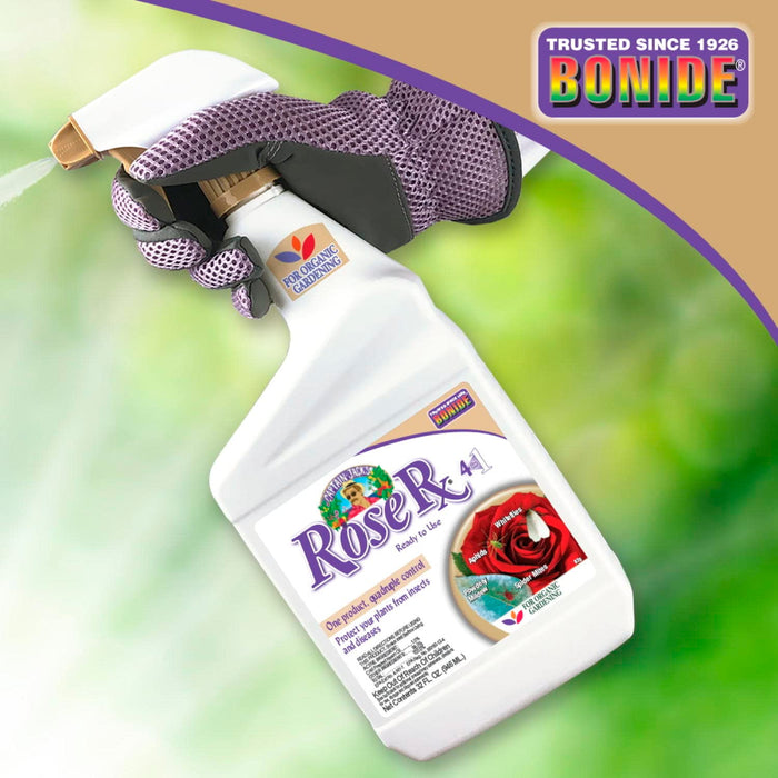 Bonide Captain Jack's Rose Rx 4-in-1 Insect & Disease Control, 32 oz Ready-to-Use Spray Neem Oil for Organic Gardening