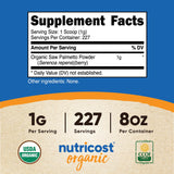 Nutricost Organic Saw Palmetto Powder 8oz - Certified USDA Organic Saw Palmetto, Gluten Free