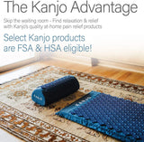 Kanjo FSA HSA Approved Acupressure Mat and Pillow Set for Back Pain Relief & Neck Pain Relief, with Pressure Points for Muscle Pain Relief with Travel Bag - Periwinkle