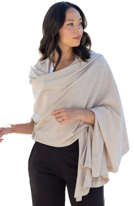 zestt Dreamsoft Travel Scarf, Wrap and Shawl, Organic Cotton, Birch