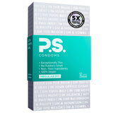 PS Condoms Exceptionally Thin Latex Condoms for Men - Odorless and 100% Vegan - Ultra Thin Lubricated Condom - 40% Thinner and Transparent - 12 Pack