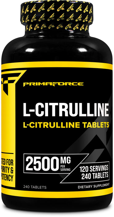 Primaforce L-Citrulline 2500mg, 240 Tablets, 120 Servings