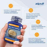 Zipvit Maca Root Capsules 2500mg | 10:1 Maca Root Powder Extract | 180 Vegan High Strength Capsules | 6 Months Supply | Vegetarian Society Approved