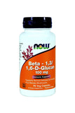 NOW Beta 1,3/ 1,6-D-Glucan 100mg, 90 Count (Pack of 2)