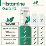 Clear Formulas Histamine Guard Enzyme Supplement, 120 Capsules