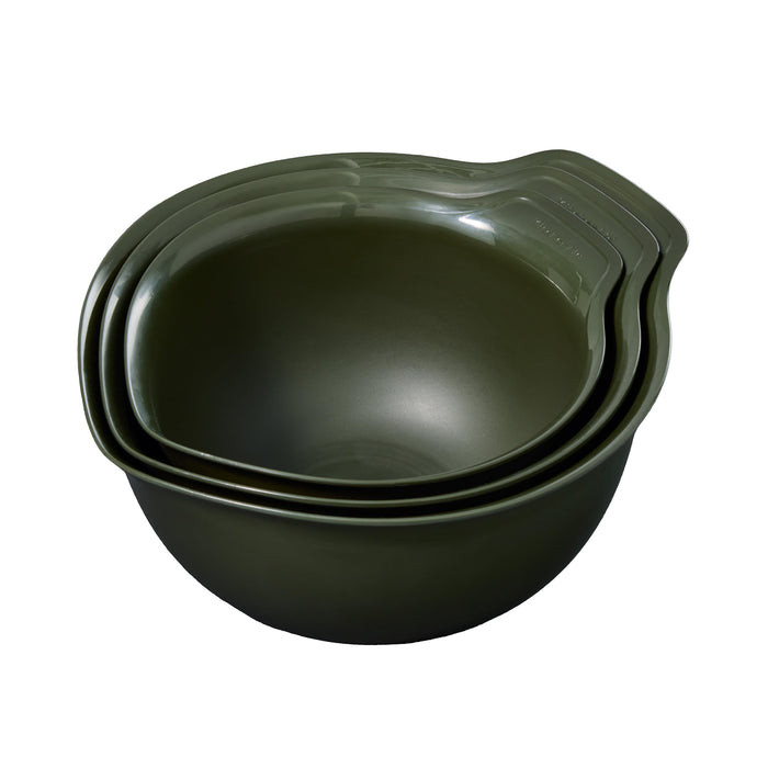 KitchenAid Universal Nesting Plastic Mixing Bowls, Set of 3, 2.5 quart, 3.5 quart, 4.5 quart, Evergreen