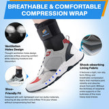 Healrecux Ankle Brace for Sprained Ankle, Upgraded Lightweight Lace-Free Ankle Support for Women Men, Metal Springs Splint Ankle Stabilizer Brace for Basketball Volleyball Tennis Sports