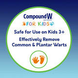 Compound W One Step Wart Remover Strips for Kids, 10 Medicated Strips for Wart Removal, 2 Pack