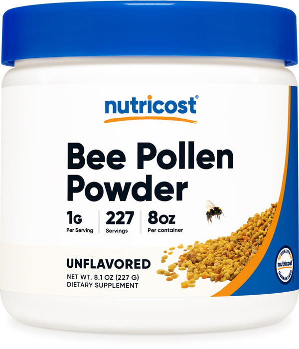 Nutricost Bee Pollen Powder (8 oz) (Unflavored) - 227 Servings, Gluten Free, Non-GMO, Vegetarian Dietary Supplement