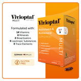 Vivioptal Multi 90 Softgels - Multivitamin & Multimineral Supplement - Lipotropic Substances & Trace Elements