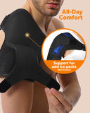 Komoko Shoulder Brace, Rotator Cuff Support Brace and Arm Sling for Pain Relief, Shoulder Compression Sleeve for Preventing Strains and Dislocation, Adjustable Fits Left and Right Arm, Men & Women