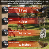Qualirey 12 Pcs Solar Nocturnal Animal Repeller Outdoor Control Light Deer Repellent Devices with Bright Strobe LED Lights Skunk Coyote Deterrent for Raccoon Cat Garden Yard Farm Chicken Coop