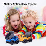 Aigitoy Toddler Car Toys for 3 4 5 Year Old, BPA Free, Phthalates Free, PVC, Dump Truck, Mixer Cement, Easter Basket Christmas Birthday Gifts for 3 4 5 Year Boy Girl.