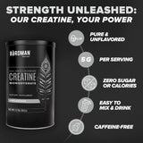 BIRDMAN Micronized Creatine Monohydrate Powder, Muscle Recovery, Caffeine Free, Creatine Pre Workout, Vegan, Post Workout, Gluten Free, Sugar Free | 80 Servings (5 Grams Each) | 0.8lb