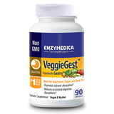 Enzymedica VeggieGest, Digestive Enzymes for Vegan, Vegetarian and Raw Diets, Prevents Gas and Bloating, 90 Count - FFP