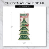 DII Christmas Advent Collection Decorative & Reusable Wooden Countdown Calendar, 25x11.25", Countdown Tree