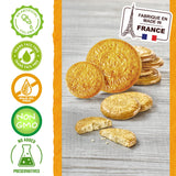 St Michel Grandes Galettes Butter Cookies Biscuits with Sea Salt 5.29oz Made In France, Pack of 4 Non-GMO total of 36 Pure Butter Cookies