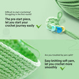 Crochet Kit for Beginners: Frog Crochet Kit for Adults, Learn to Crochet, Include Easy to Use Yarn, Step-by-Step Video, Patterns, Cute Animal Design, Thanksgiving Christmas Birthday Gift