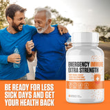 Emergency Immune Extra Strength 10-in-1 | #1 Rated Immune System Support Supplement | Boost Overall Health, Increase Energy w/Echinacea, Vitamin C, Elderberry + 7 More for Men & Women - 60 Pills
