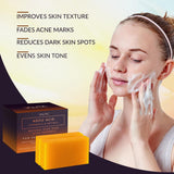 VALITIC Kojic Acid Vitamin C and Retinol Soap Bars with Turmeric for Dark Spot - Original Japanese Complex Infusedwith Collagen, Hyaluronic Acid, Vitamin E (2 Pack) - With Scrub Bag