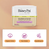 The Honey Pot Company - Incontinence Pads for Women - Daytime Non-Herbal - Bladder Leak Control - Organic Cotton Cover & Ultra-Absorbent Pulp Core - Incontinence Pads - FSA & HSA Eligible – 16 ct.