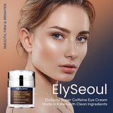 ElySeoul Super Caffeine Eye Cream: Under Eye Cream For Wrinkles - Korean Eye Cream Anti Aging - Dark Circles Under Eye Treatment, Under Eye Brightener - Korean Skin Care, With Collagen Retinol, 1 OZ