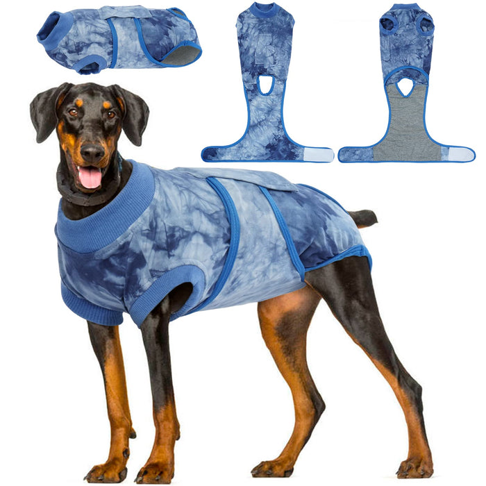 Kuoser Dog Recovery Suit for Male Female Dogs, Soft Dog Surgical Suit, Tie Dye Dog Onesie Bodysuit After Surgery, Pet Spay Suit Neuter Suits Alternative to Cone E-Collar, Puppy Anti Licking Shirt