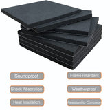 8 Pcs Black Adhesive Foam Padding, Closed Cell Foam Sheet 1/4" Thick 4 Inch X 4 Inch, Neoprene Rubber Pad Self Stick Anti-Slip Adhesive Anti Vibration Foam Pad (4inX 4inX 1/4in, 8)