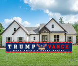 Trump Vance 2024 Presidential Election Large Banner Sign Flag with Brass Grommets,Trump JD Vance Make America Great Again Outdoor Sign House Banner Yard Lawn Decoration 98X18''