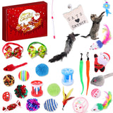 KUMarte Cat Advent Calendar 2023, 24pcs Kitten Toys A Holiday with Cat Collars Mice, Balls and Bells Assorted Cat Toys for Interactive Play and Christmas Gifts