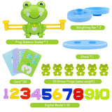 INPHER Frog Balance Math Game, 85 Piece Kids Kindergarten Toddler Learning Games Preschool Learning Activities Educational Toys for 3 4 5 6 7 Year Old STEM Montessori Number Counting Toy