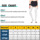 Thigh High 20-30mmHg Compression Stocking Toeless Compression Socks for Women & Men Circulation with Silicone Dot Band