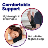 Carpal Tunnel Wrist Brace Night Support - Wrist Splint Arm Stabilizer & Hand Brace for Carpal Tunnel Syndrome Pain Relief Compression Sleeve for Forearm Wrist Tendonitis Pain Treatment (Small, Left)