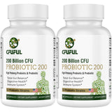 Probiotics for Women and Men - 200 Billion CFU 12 Strains Probiotic for Digestive Immune & Gut Health, with Organic Prebiotic Shelf Stable Probiotic Supplement for Bloating 120 Capsules