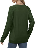 Saloogoe Womens Sweaters Dressy Casual Fashion Tops Long Sleeve Shirts Christmas Green M