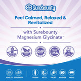 Surebounty Magnesium Glycinate, for Kids & Adults, Chelated for Max Absorption, Gut-Friendly, Non-GMO, Calm, Relax & Restful Slumber, Easy to Swallow, 120 Mini Caps