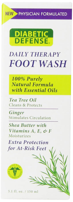 PEDIFIX Diabetic Defense Daily Therapy Foot Wash Bath 5.1oz Tea Tree Oil P3076
