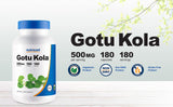 Nutricost Gotu Kola 500 MG, 180 Capsules - Vegetarian Capsules, Gluten Free, Non-GMO