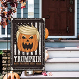 Trump garden flag 12 * 18inch funny halloween pumpkin flag garden flag outdoor decoration Courtyard lawn decoration