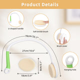 Fanwer 27.5" Long Handled Back Bath Brush for Shower, Back Scrubber for Shower with U-Shaped Curved Handle, Loofah Shower Brush Back Washer for Elderly, Men and Women, Adaptive Equipment for Shower