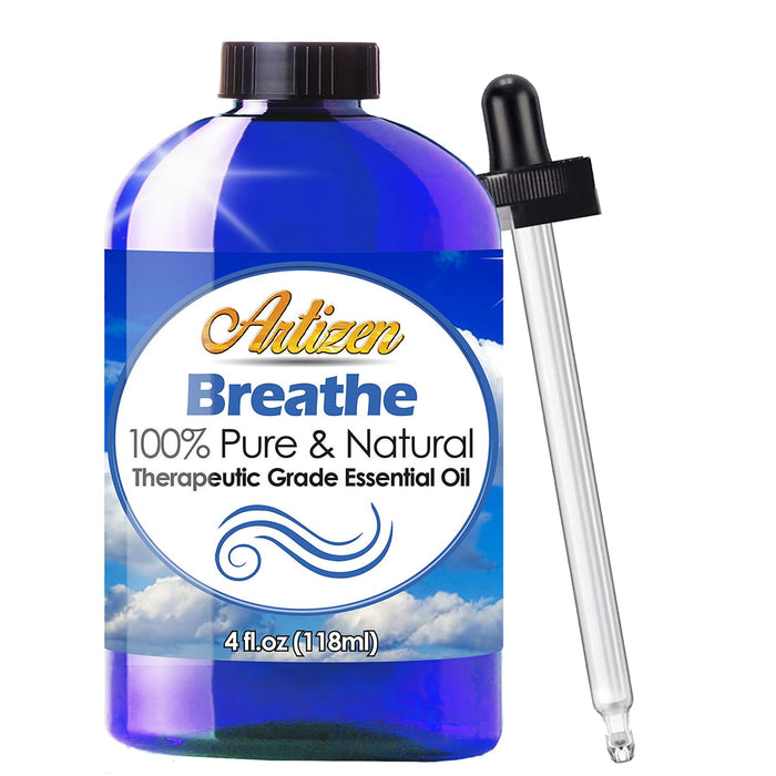 Artizen Breathe Blend Essential Oil (Blend of 100% Pure & Natural - Undiluted) Therapeutic Grade - Huge 4oz Bottle - Perfect for Aromatherapy