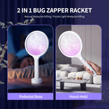 Electric Fly Swatter, Handheld Bug Zapper Racket with LED Light, Mosquito Killer for Indoor & Outdoor, 2800V Rechargeable Physical Flies Killer for Home, Office, Backyard, Patio, Camping