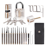 28PCS Lock Picking Set with 3 Transparent Training Locks and Manual and Zip Case for Lockpicking, Portable Lock Picking Tool Kit for Beginner and Locksmith