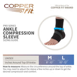 Copper Fit Pro Series Performance Compression Ankle Sleeve, Large