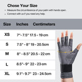 ComfCool Arthritis Gloves with Detachable Wrist Strap, Strengthen Compression Gloves for Arthritis, Carpal Tunnel Pain Relief, Rheumatoid, Tendonitis, Fingerless Computer for Women (Large)