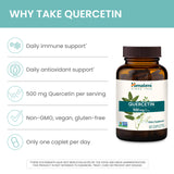 Himalaya Quercetin Supplement for Plant-Based Bioflavonoid Support and Daily Wellness, Antioxidant and Immune Support, 500 mg, Non-GMO, 60 Vegetarian Caplets, 2 Month Supply