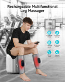 ALLJOY Cordless Leg Massager for Circulation and Pain Relief, Rechargeable Calf Massager with 4 Modes, 2 Heating Levels, 4 Vibration Functions and 30min Auto-Off Gift for Family Friends (A Pair)