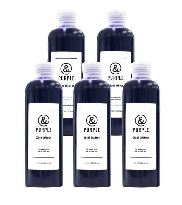 PRIZE Salon Exclusive & Series Purple Shampoo, Murashan, Color Shampoo, Purple Murasaki Shampoo, Color Care Shampoo, Organic Herbal Extracts, Murasaki Shampoo, (Set of 5)