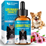 Pet UTI Treatment Drops, Cat UTI Medicine, Dog UTI Treatment for Renal Health, Natural Formula to Prevent Kidney Stones & Incontinence, Support Bladder Control for Dogs & Cats 60ml